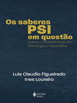 cover image of Os saberes PSI em questão